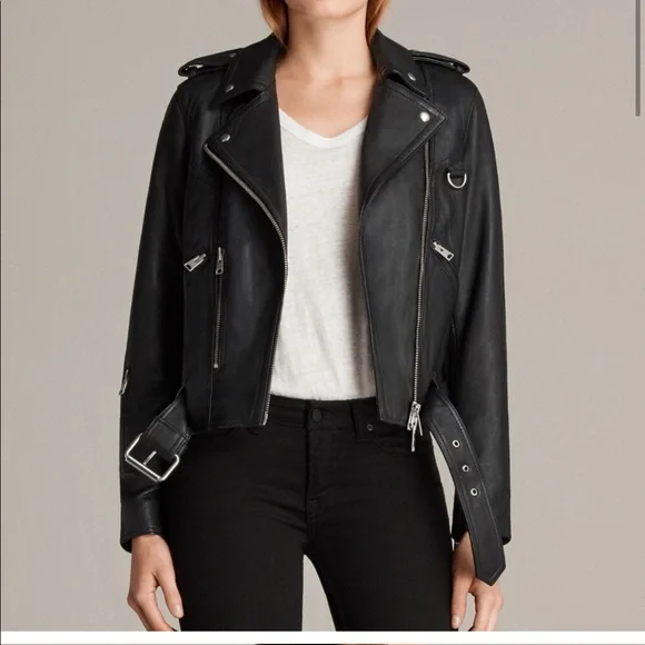 【美品】ALLSAINTS Gidley Biker Jacket AllSaints Gidley Leather Biker Jacket | Nordstromrack